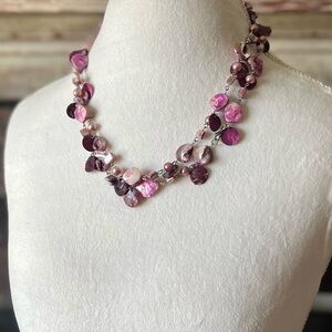 Necklace and Earring Set Purple